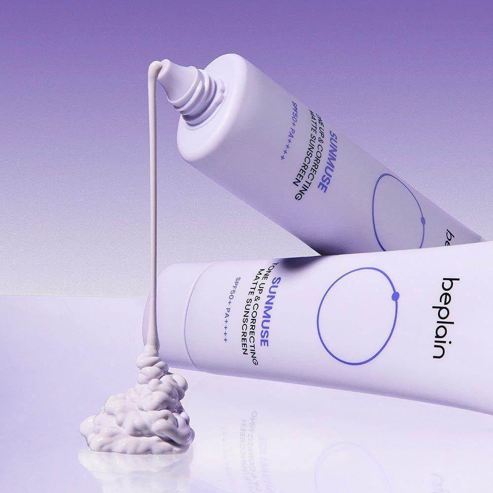 Beplain サンミューズ トーンアップ & コレクティング マットサンスクリーン SPF50+ PA++++ 50ml
