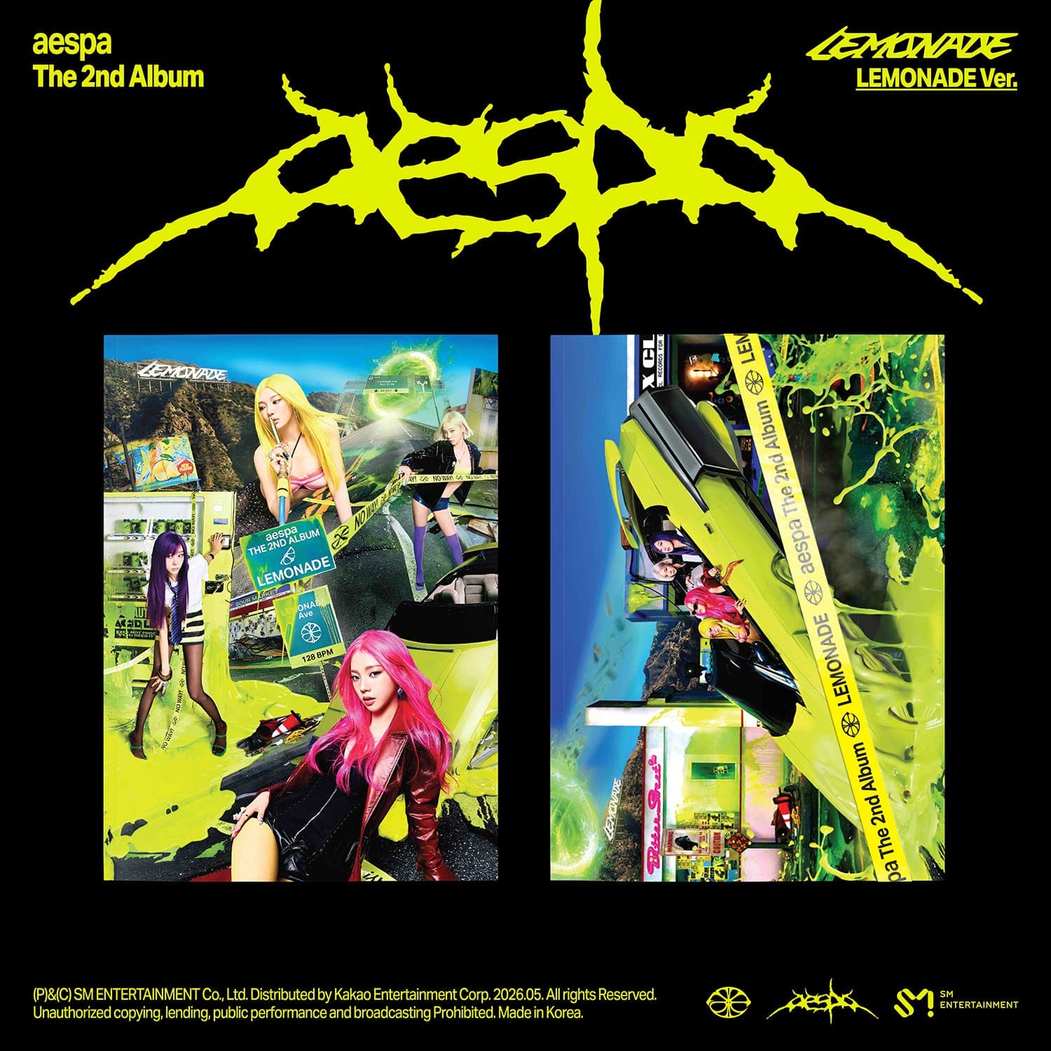 aespa - 2nd Full Album [LEMONADE] (LEMONADE Ver.) (Set of 2) - Kpop Album Koolseoul