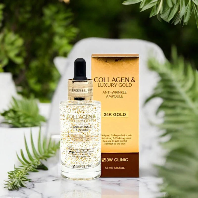 3W Clinic Collagen & Luxury Gold Anti-Wrinkle Ampoule 55ml