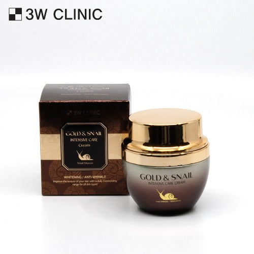 3W CLINIC Gold & Snail Intensive Care Cream 55g | Kool Seoul