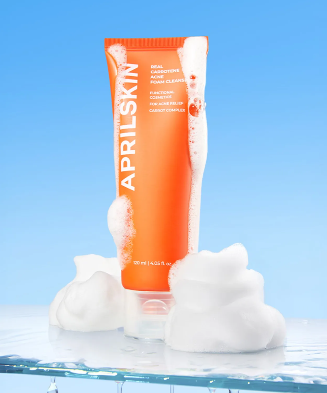 Aprilskin Real Carrotene Acne Foam Cleanser 120ml