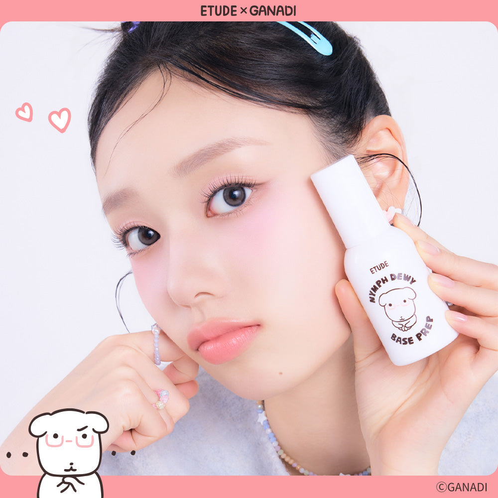 ETUDE Nymph Dewy Base Prep + Ganadi Folding Mirror