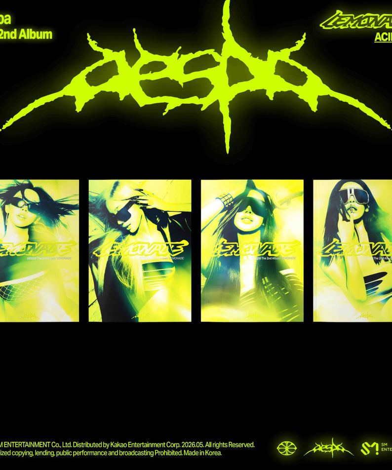 aespa - 2nd Full Album [LEMONADE] (ACID Ver.) (Random 1 of 4) - Kpop Album Koolseoul