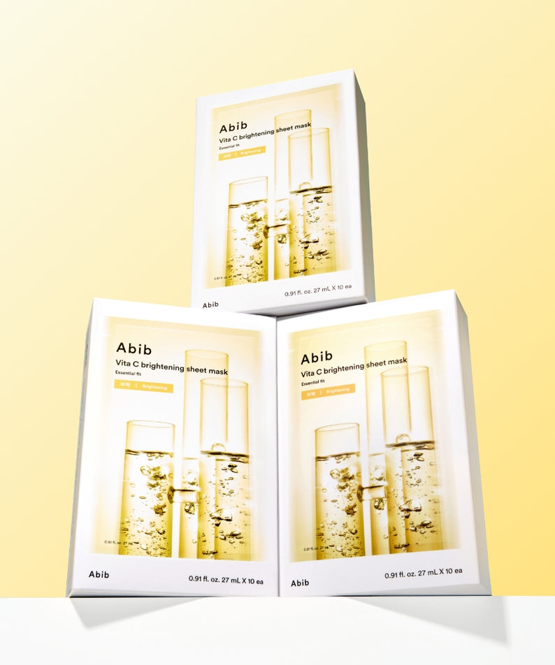 ABIB Essential Fit Sheet Mask Vita C 10 Sheets Set of 3