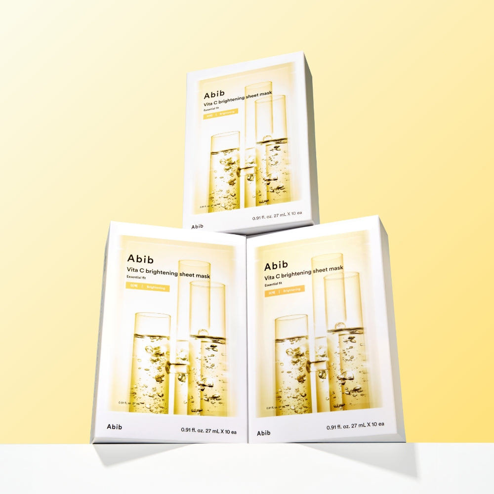 ABIB Essential Fit Sheet Mask Vita C 10 Sheets Set of 3