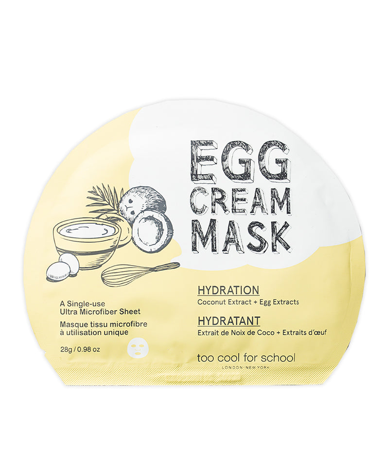 TOO COOL FOR SCHOOL Egg Cream Mask 28g 10 Sheets (4 Types)