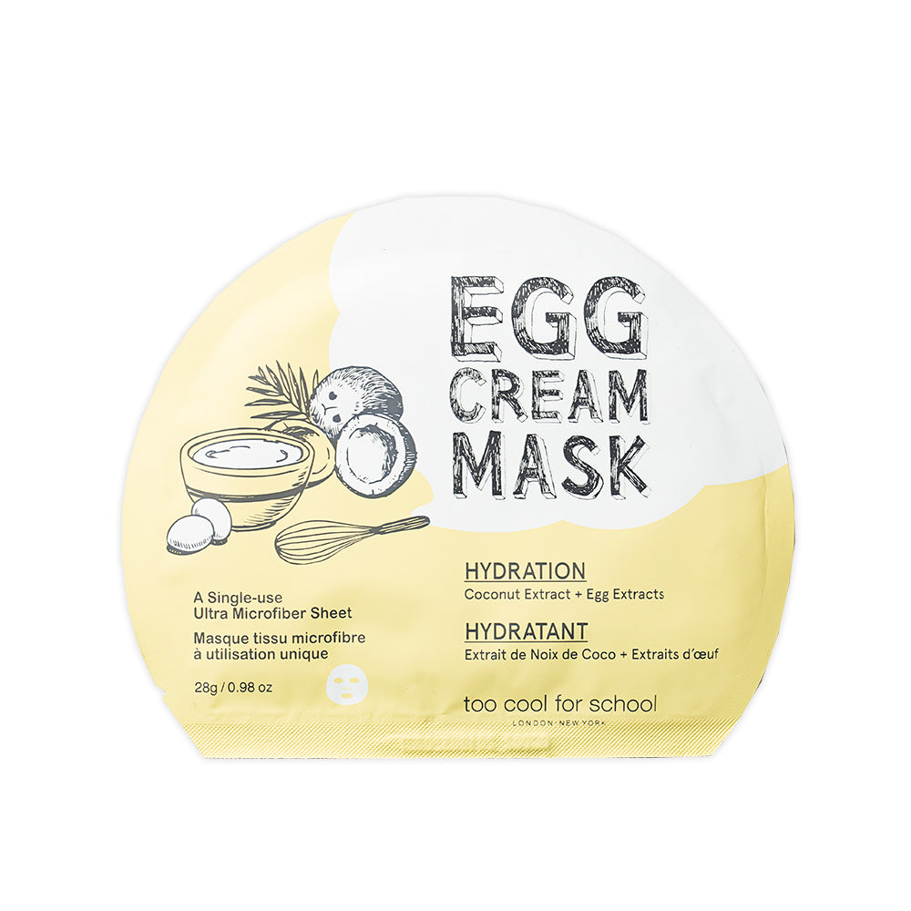 TOO COOL FOR SCHOOL Egg Cream Mask 28g 10 Sheets (4 Types)