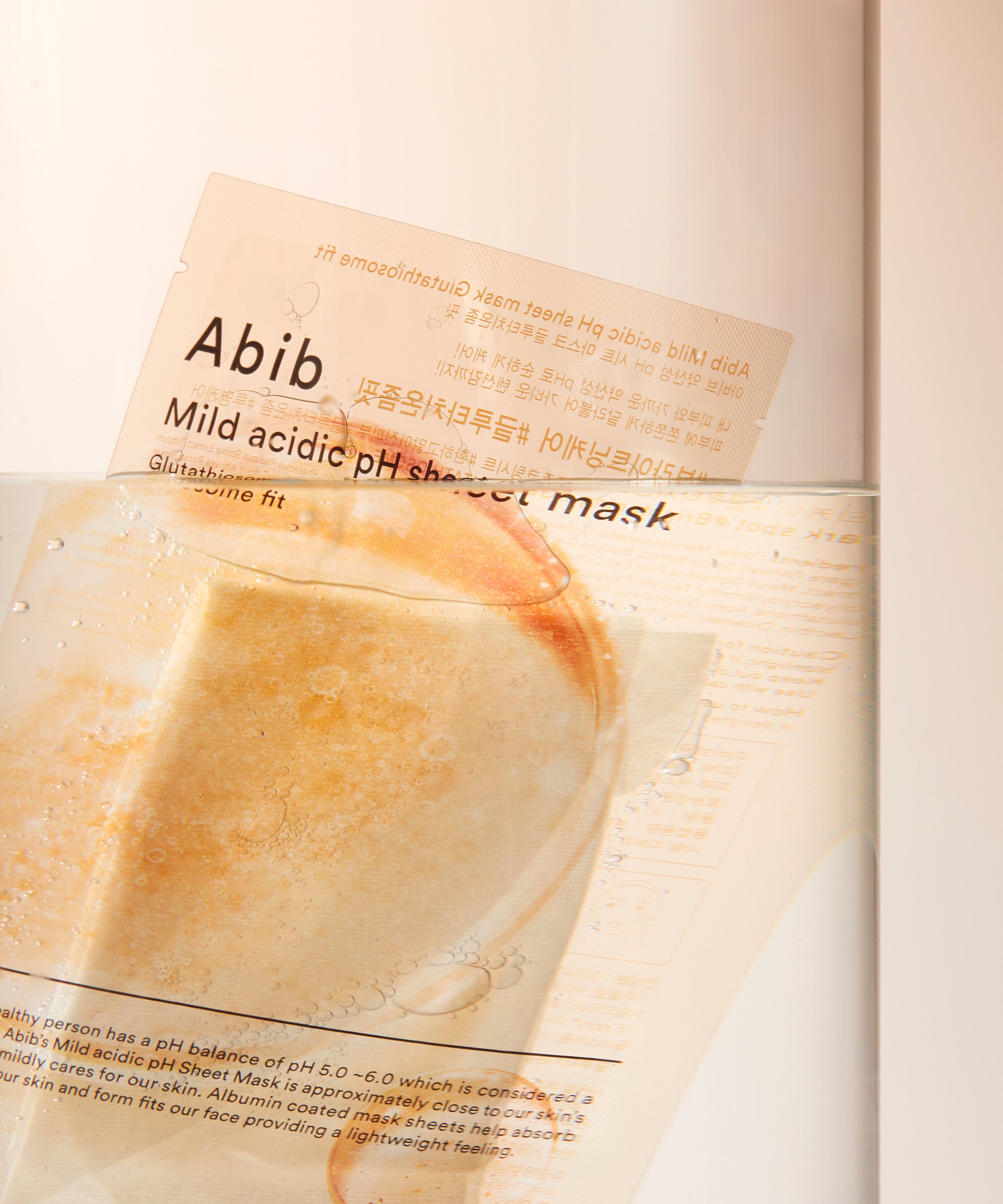 ABIB Mild Acidic pH Sheet Mask Glutathione Fit 10 Sheets