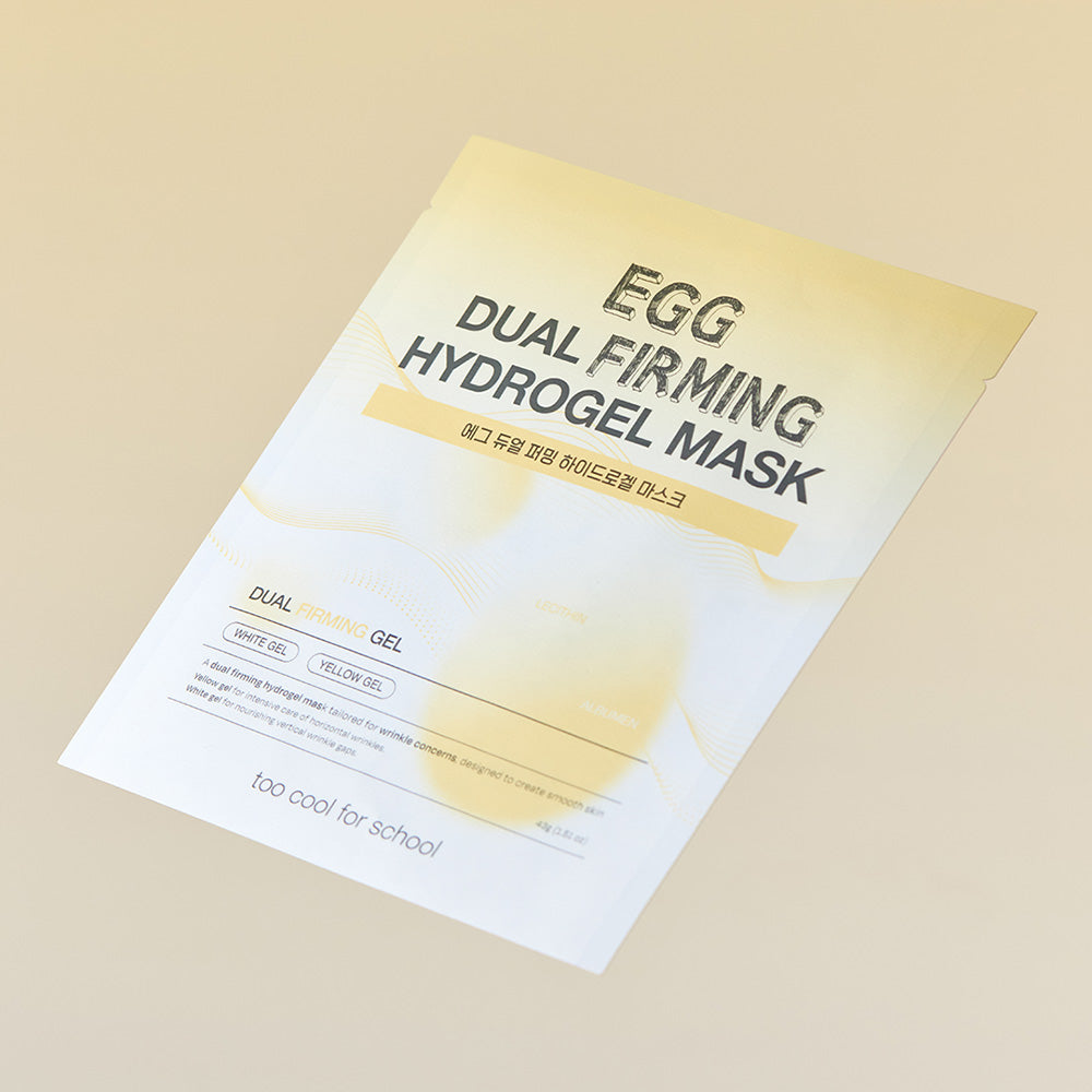 TOO COOL FOR SCHOOL Egg Dual Firming Hydrogel Mask 43g (2 Sheets)