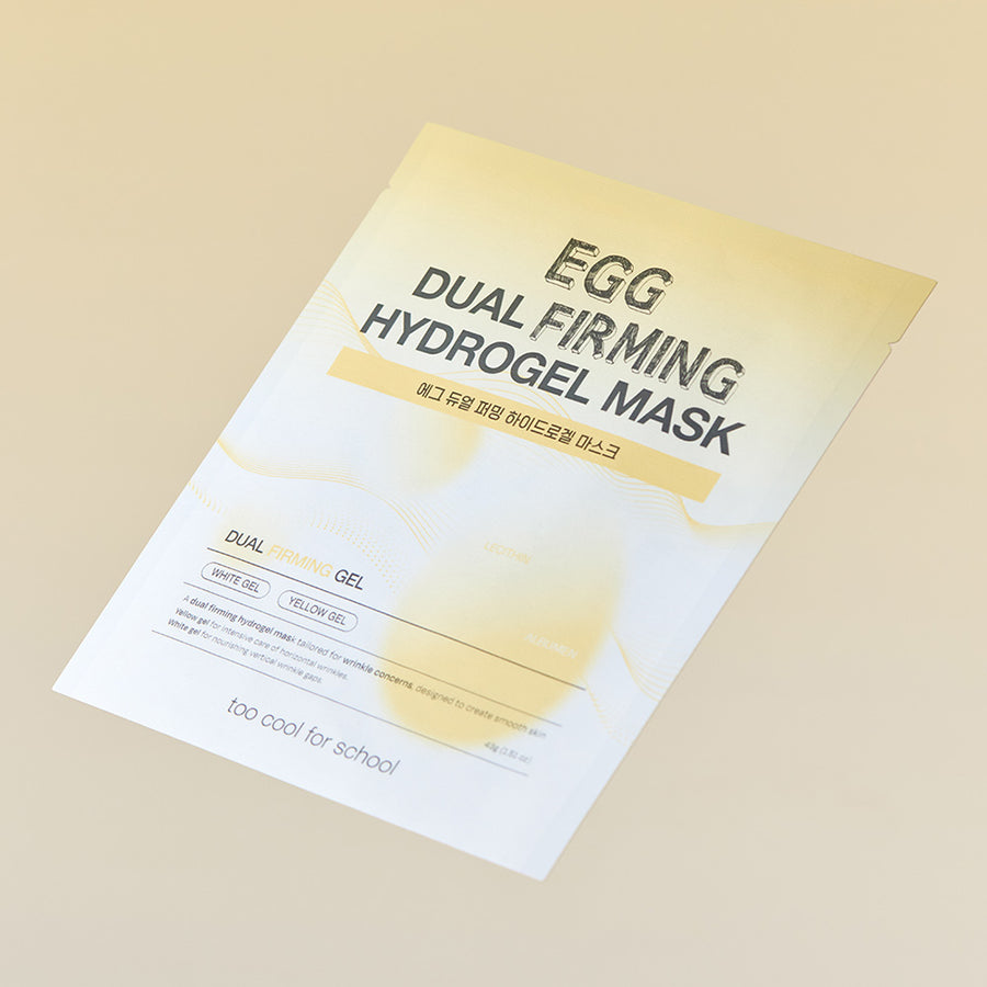 TOO COOL FOR SCHOOL Egg Dual Firming Hydrogel Mask 43g (2 Sheets)