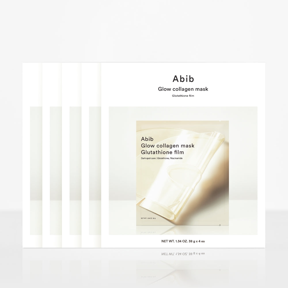 ABIB Glow Collagen Glutathione Film Mask 4 Sheets Set of 5