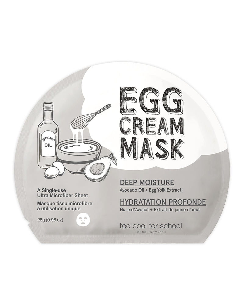 TOO COOL FOR SCHOOL Egg Cream Mask 28g 10 Sheets (4 Types)