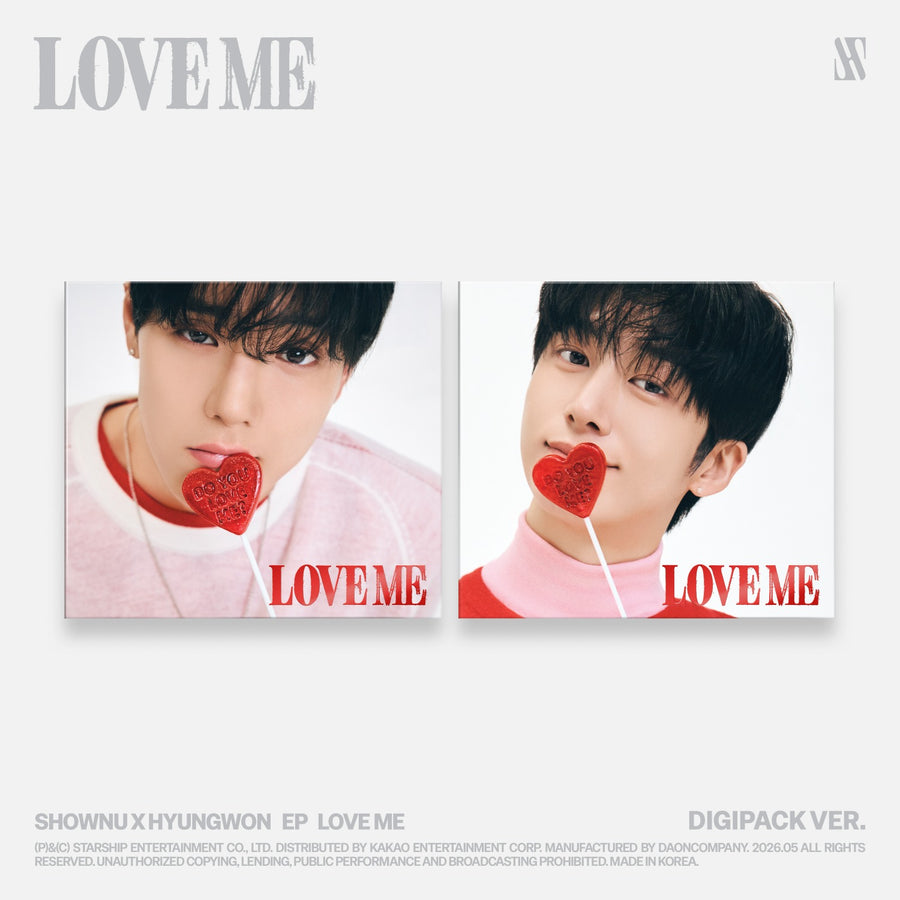 SHOWNU X HYUNGWON - EP [LOVE ME] (DIGIPACK VER.) (SHOWNU VER. / HYUNGWON VER.) (Limited) (Random 1 of 2) - Album Kpop