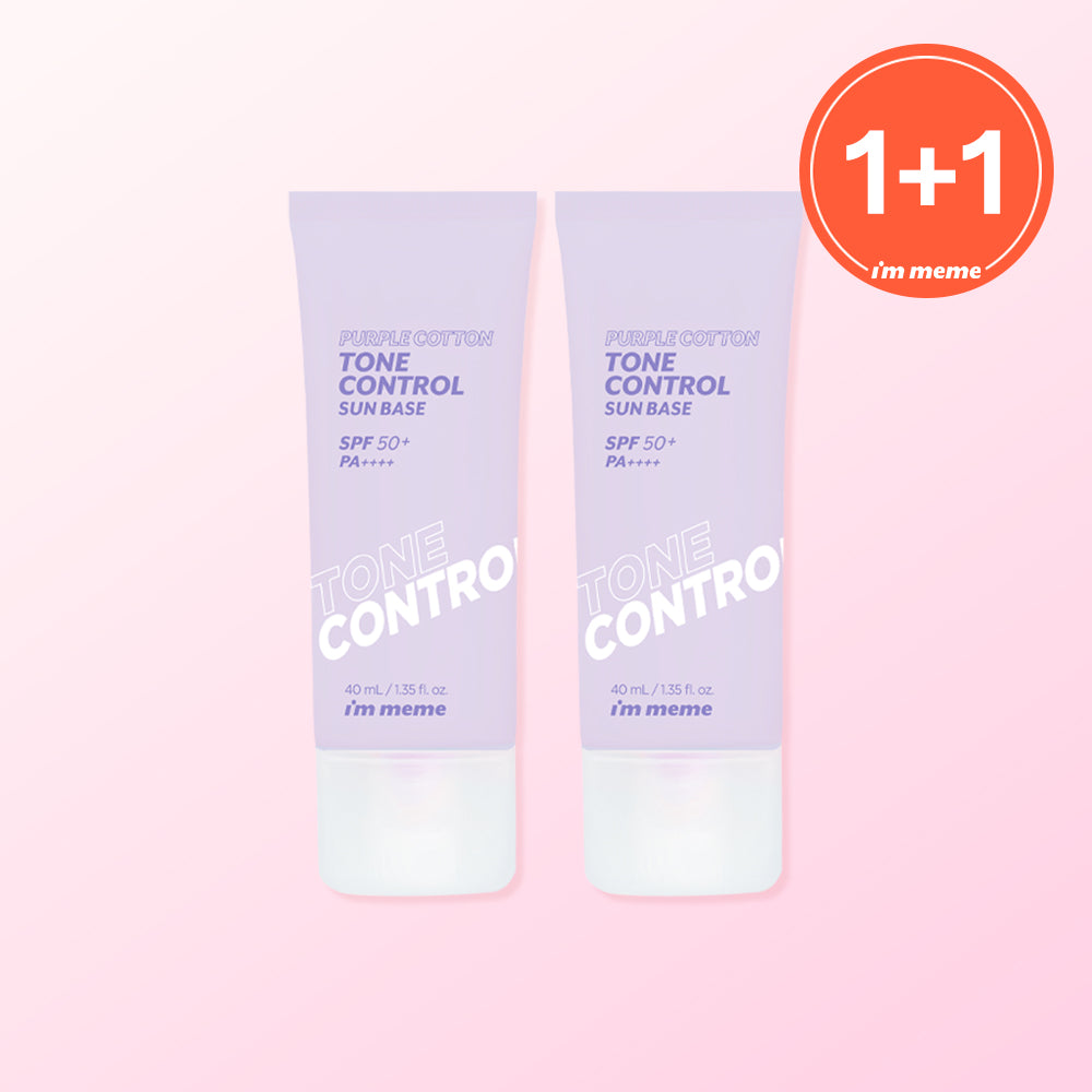 IM'MEME Purple Cotton Tone Control Sun Base 40ml SPF50+ (1+1)