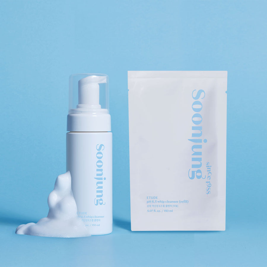 ETUDE Soon Jung Whip Cleanser Main + Refill 150ml x 2