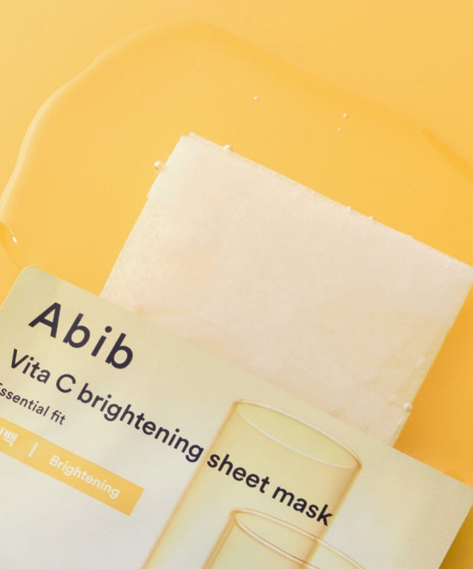 ABIB ABIB Madecassoside Soothing Sheet Essential Fit mask on yellow background