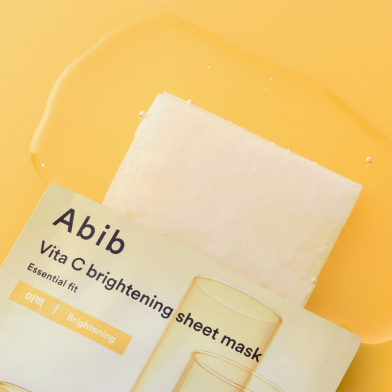 ABIB ABIB Madecassoside Soothing Sheet Essential Fit mask on yellow background