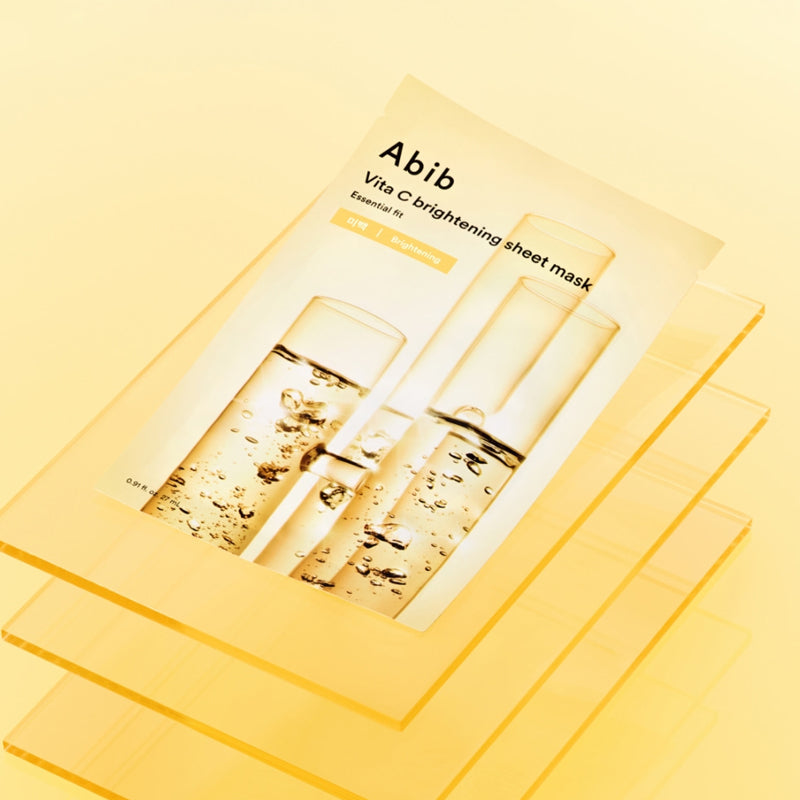 ABIB ABIB Madecassoside Soothing Sheet Essential Fit product packaging on yellow background