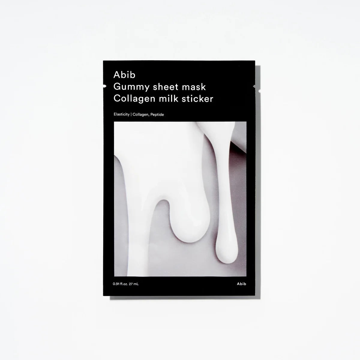 Image of ABIB Gummy Sheets Mask Collagen Milk Sticker 10 sheets packaging.