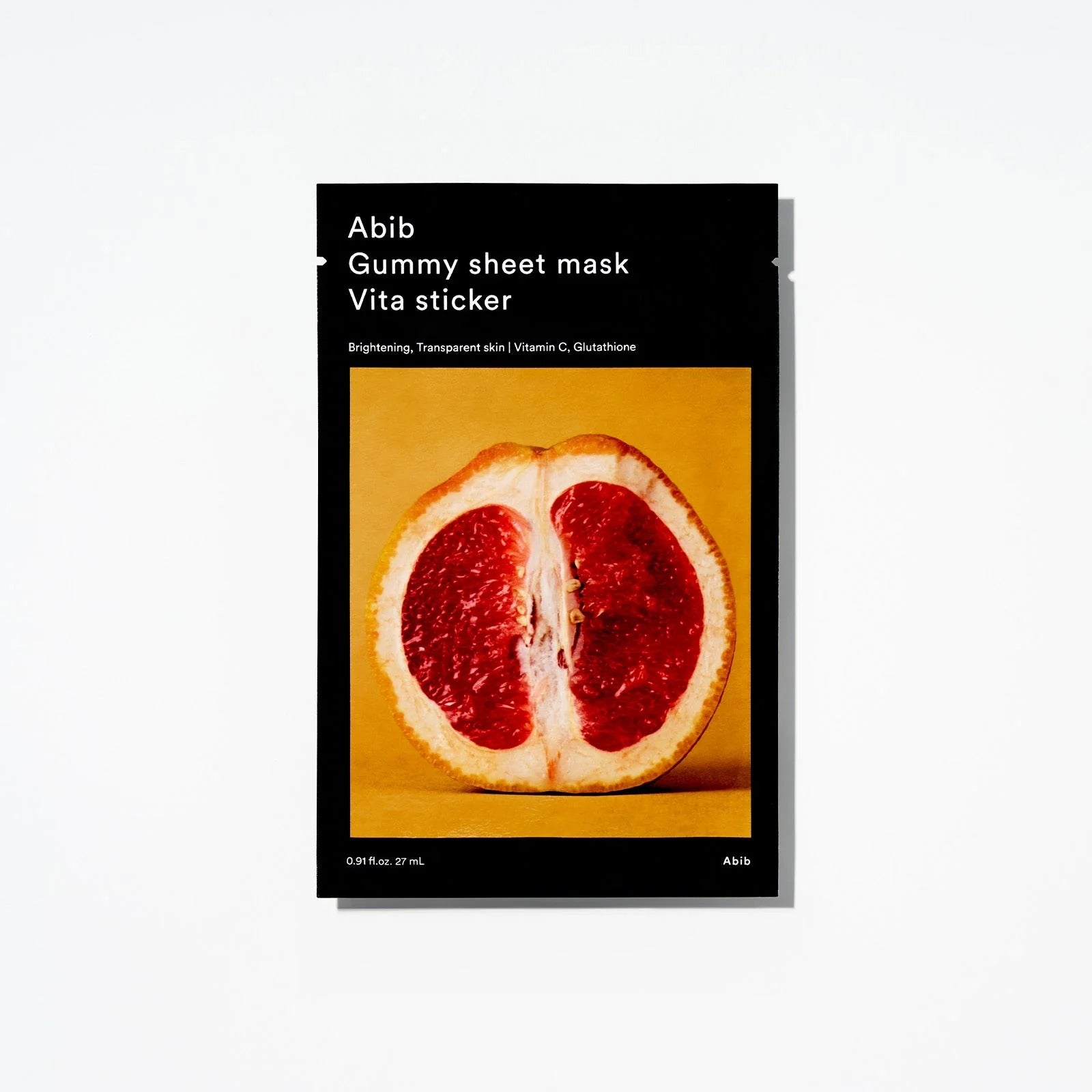ABIB Gumy Sheet Mask Vita Sticker 10 sheets for brightening and transparent skin with Vitamin C and Glutathione.
