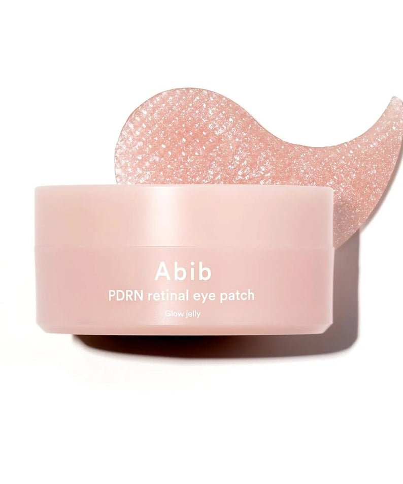 ABIB PDRN Retinol Eye Patch Glow jelly 30 Pairs, luxurious skincare patches for reducing wrinkles and revitalizing under-eye area.
