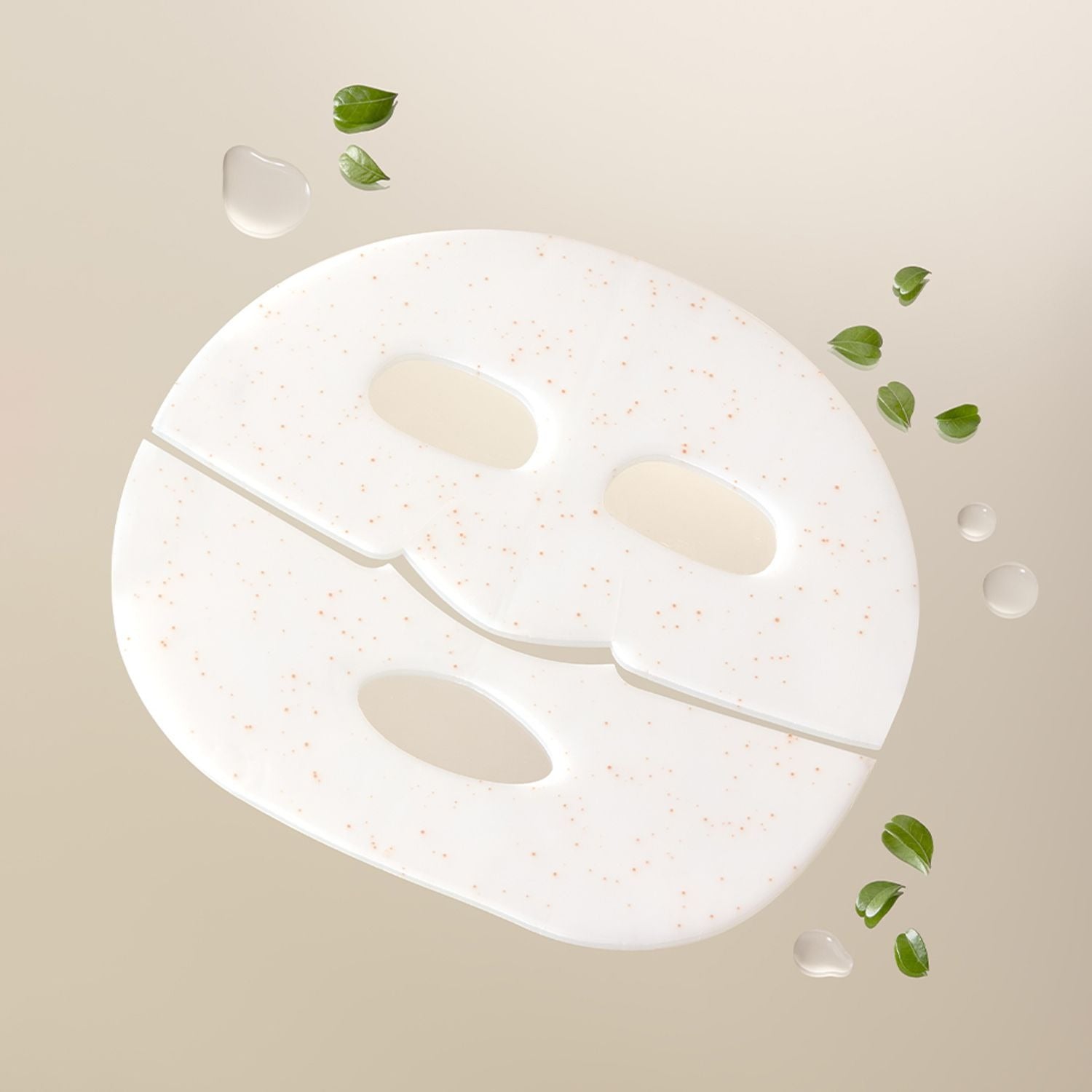 ACWELL Licorice pH Balancing Real Toning Capsual Mask Sheets 4ea showing sheet mask with water droplets and green leaves on a beige background