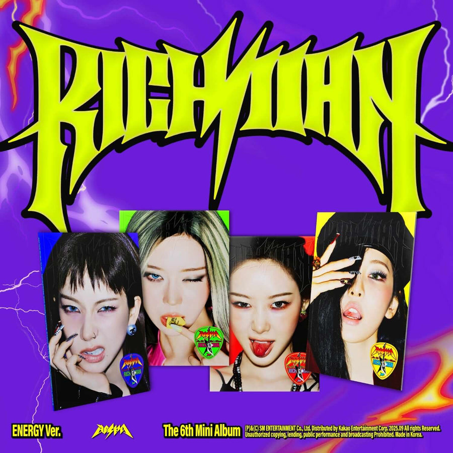 Aespa - 6th Album [Rich Man] (Energy Ver.) (Random 1 Of 4) - Kpop Album
