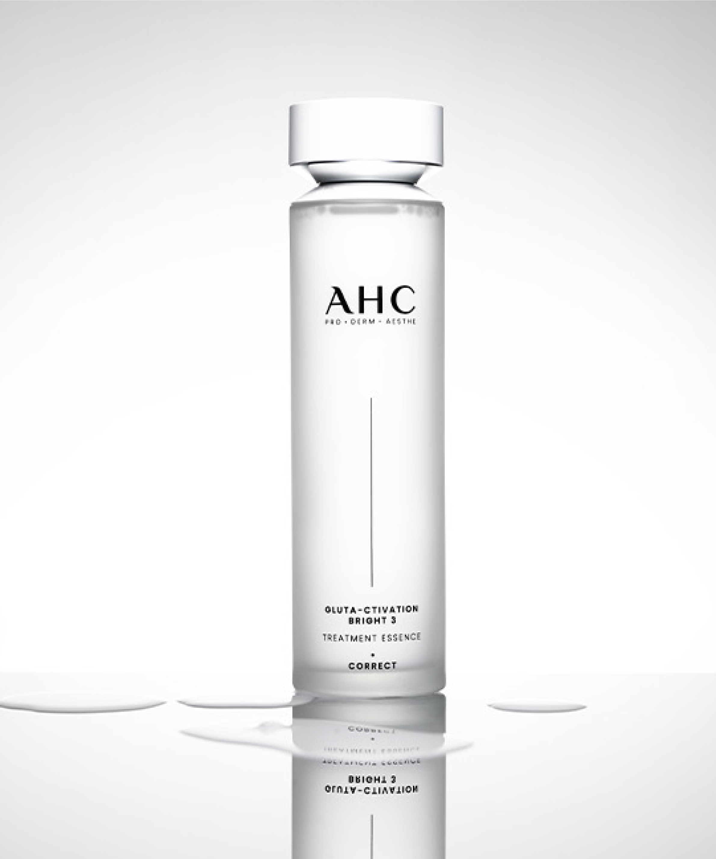 AHC Gluta Activation Bright 3 Treatment Essence 130ml bottle against a white background, highlighting product design and packaging.