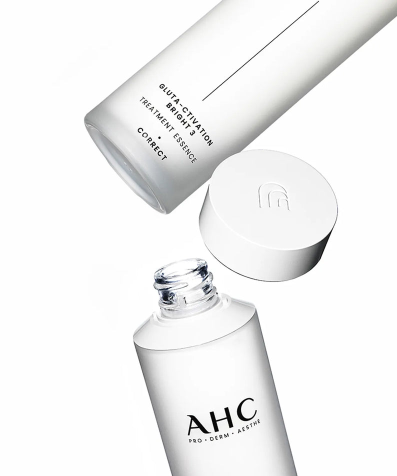 AHC Gluta Activation Bright 3 Treatment Essence 130ml bottle on a white background.