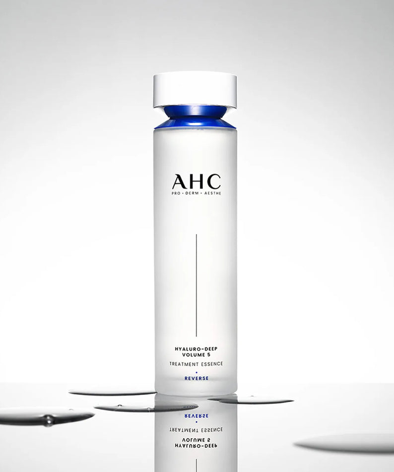 AHC Hyaluro Deep Volume 5 Treatment Essence 130ml bottle with sleek design and modern packaging