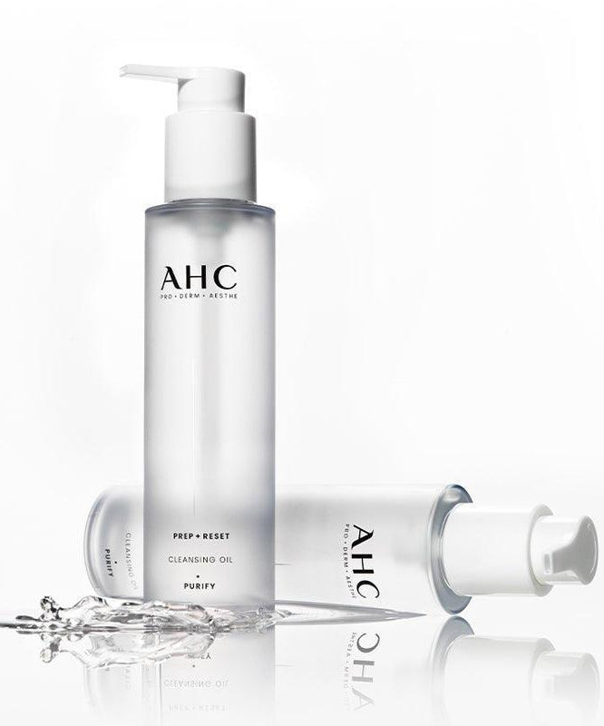 AHC Prep Reset Cleansing Oil 125ml with pump bottle design on white background