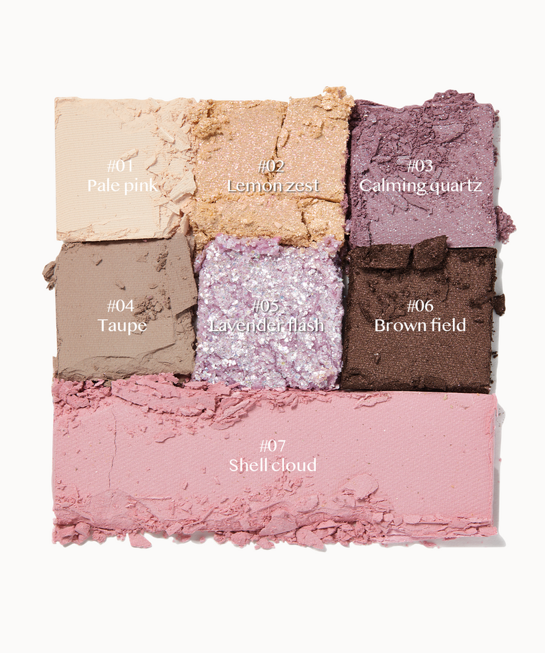 ALL MY THING I'm Your Palette featuring seven vibrant shades including Pale Pink, Lemon Zest, Calming Quartz, and more for stunning looks.