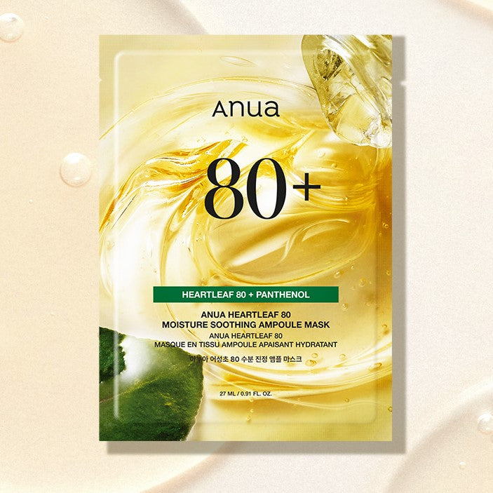 Anua Heartleaf 80 + Panthenol Moisture Soothing Ampoule Mask