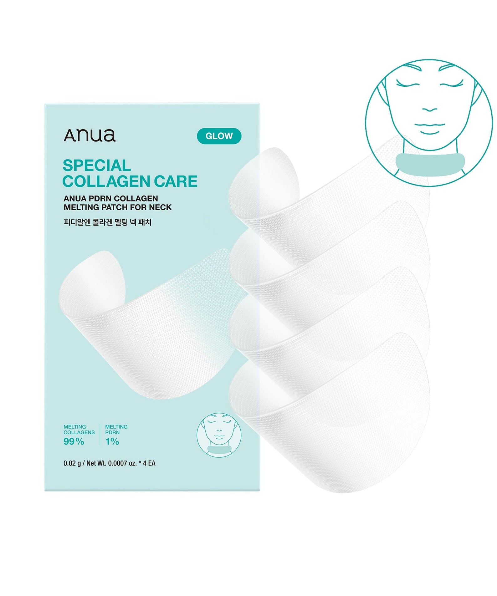 Anua Pdrn Collagen Melting Patch For Neck 4ea