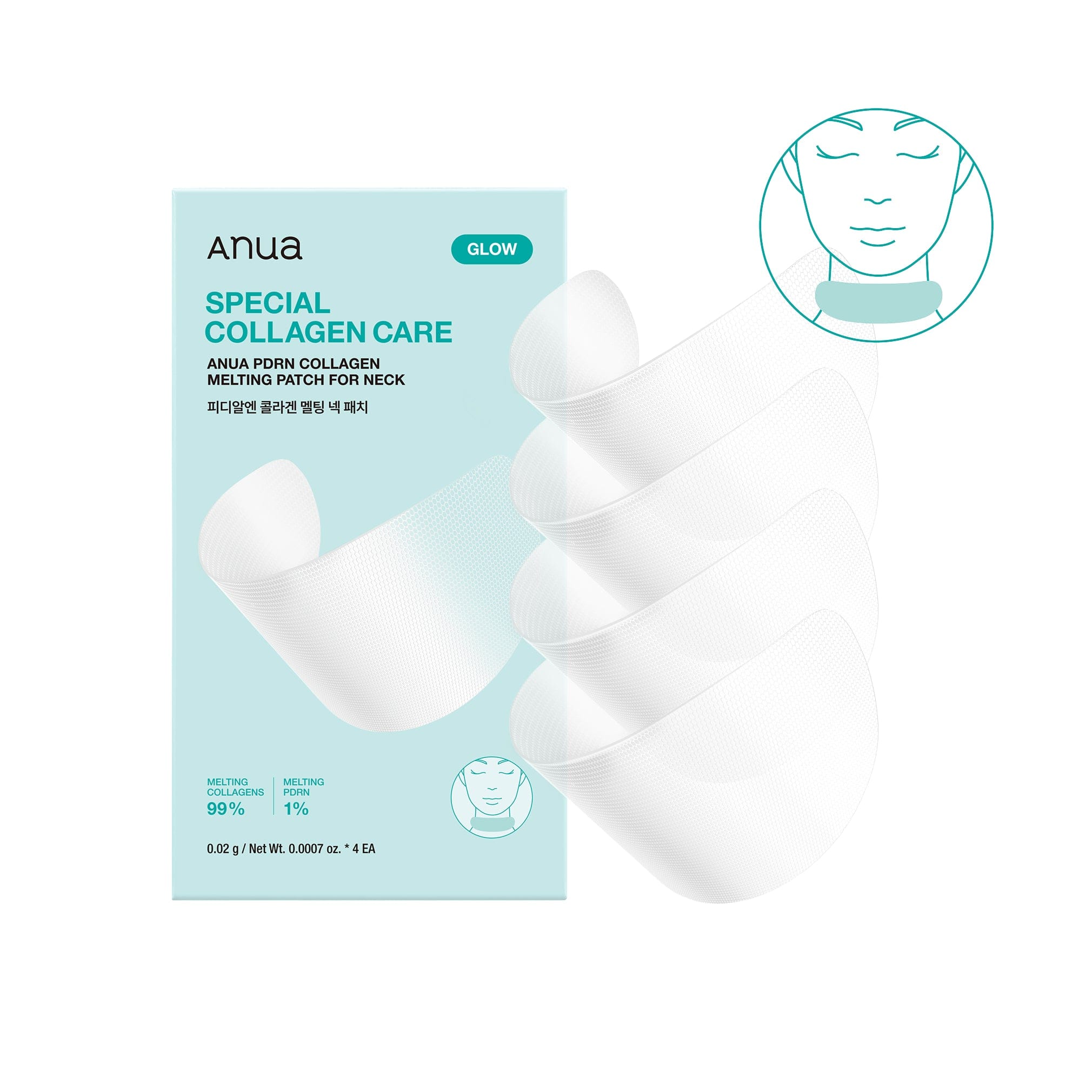 Anua Pdrn Collagen Melting Patch For Neck 4ea