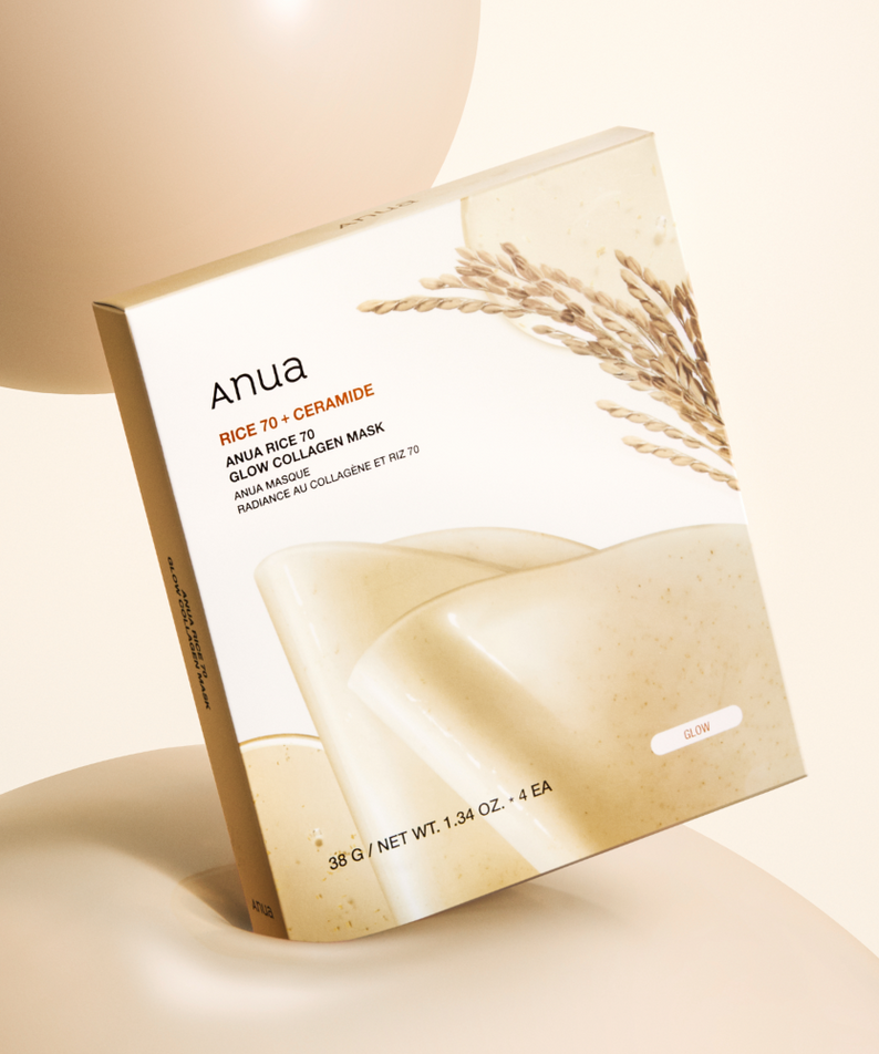 Anua Rice 70 Glow Collagen Mask (4 Sheets)