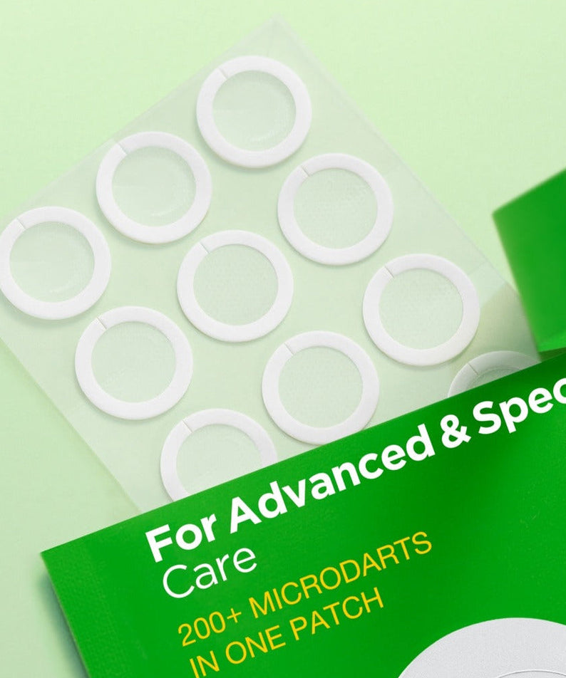 ANUA Triple Acid Spot Care Microdot Patch packaging shown with microdart patches for advanced skincare.