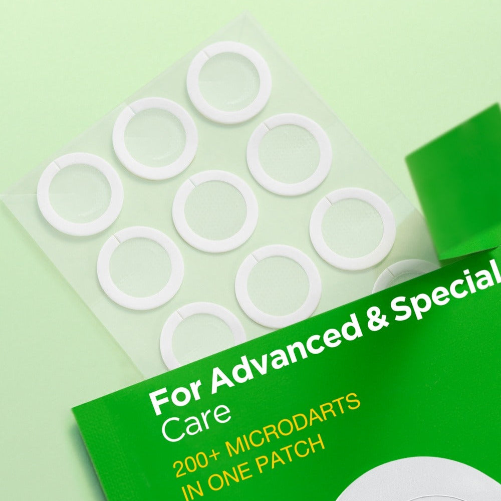 ANUA Triple Acid Spot Care Microdot Patch packaging shown with microdart patches for advanced skincare.