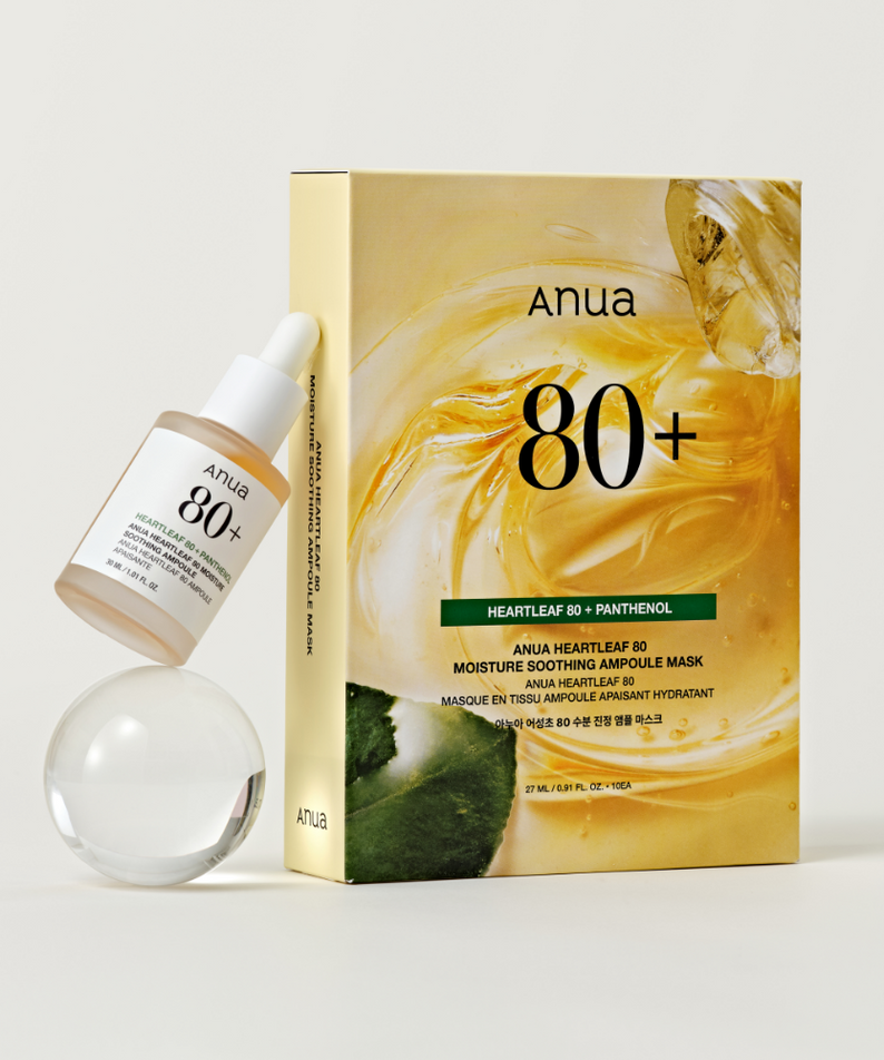 Anua Heartleaf 80 + Panthenol Moisture Soothing Ampoule Mask