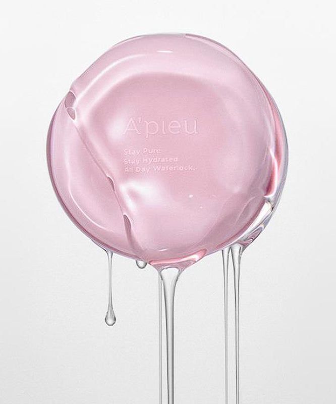 A'PIEU Waterlock Comfort Veil Cushion 15g packaging with liquid detail reflecting hydrating formula.