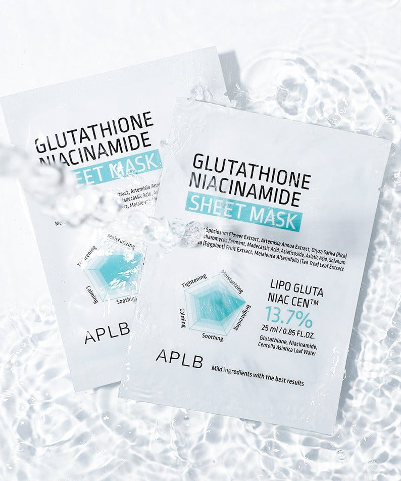 Aplb Glutathione Niacinamide Sheet Mask 10-Pack