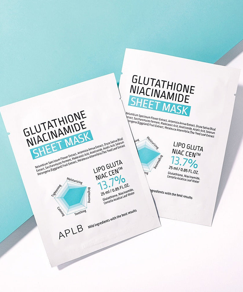 Aplb Glutathione Niacinamide Sheet Mask 10-Pack