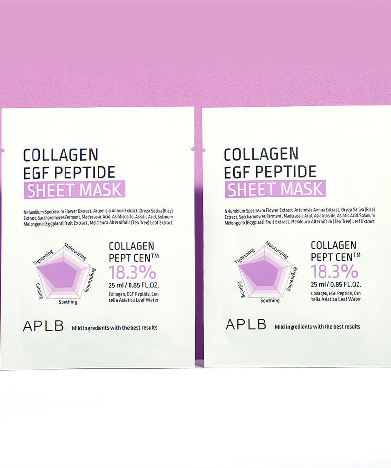 Aplb Collagen Egf Peptide Sheet Mask 10-Pack