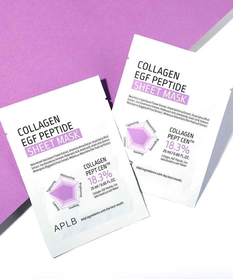 Aplb Collagen Egf Peptide Sheet Mask 10-Pack