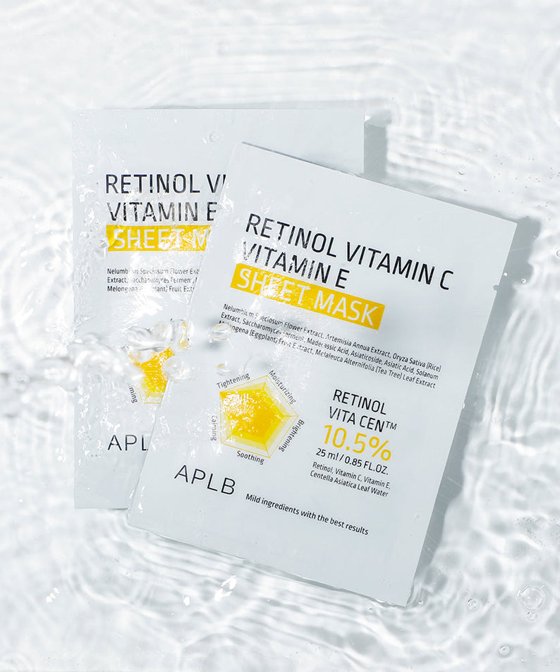 Aplb Retinol Vitamin C Vitamin E Sheet Mask 10-Pack