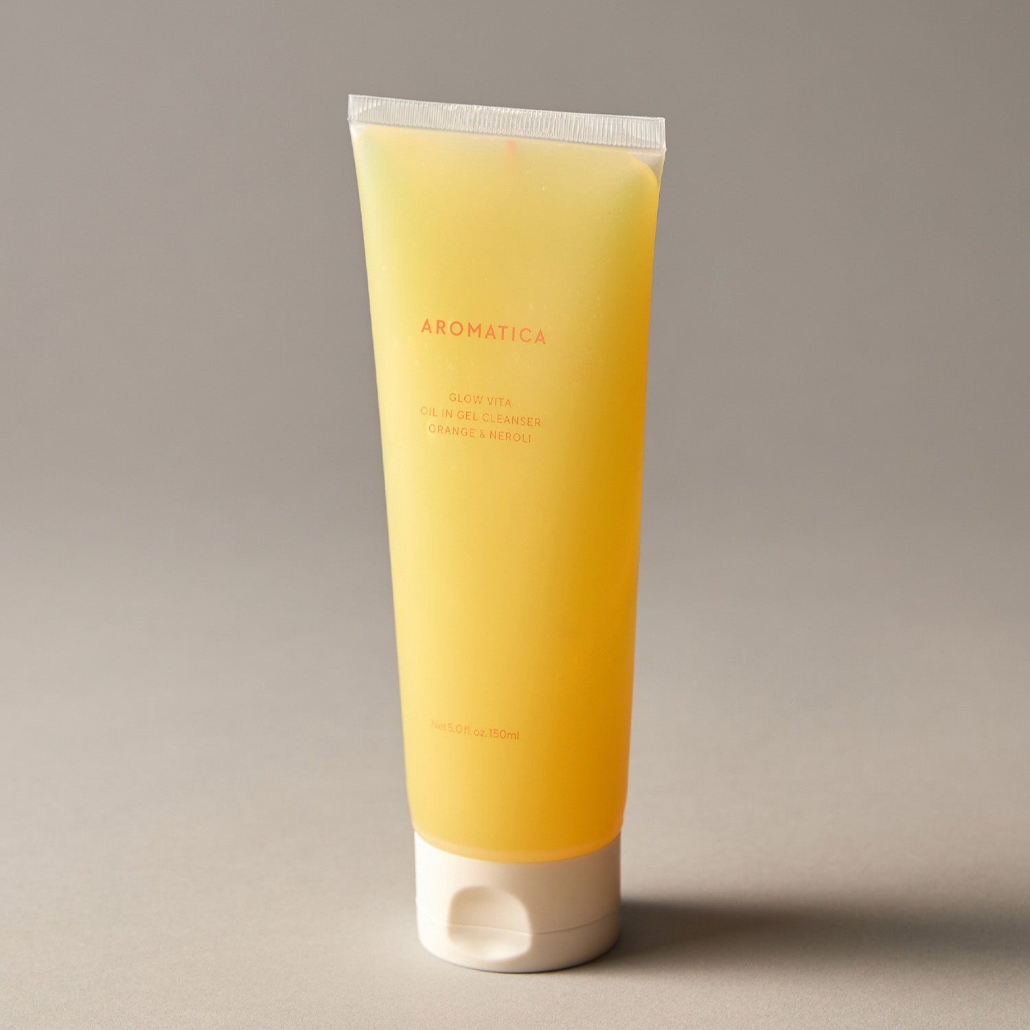AROMATICA Glow Vita Oil-in-Gel Cleanser Orange & Neroli 150ML tube front view
