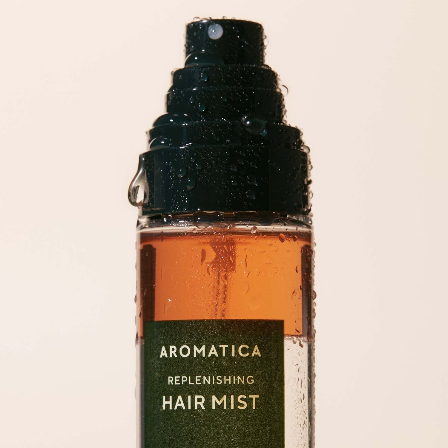 AROMATICA Replenishing Hair Mist Jasmine & Vetiver 100ml bottle close-up