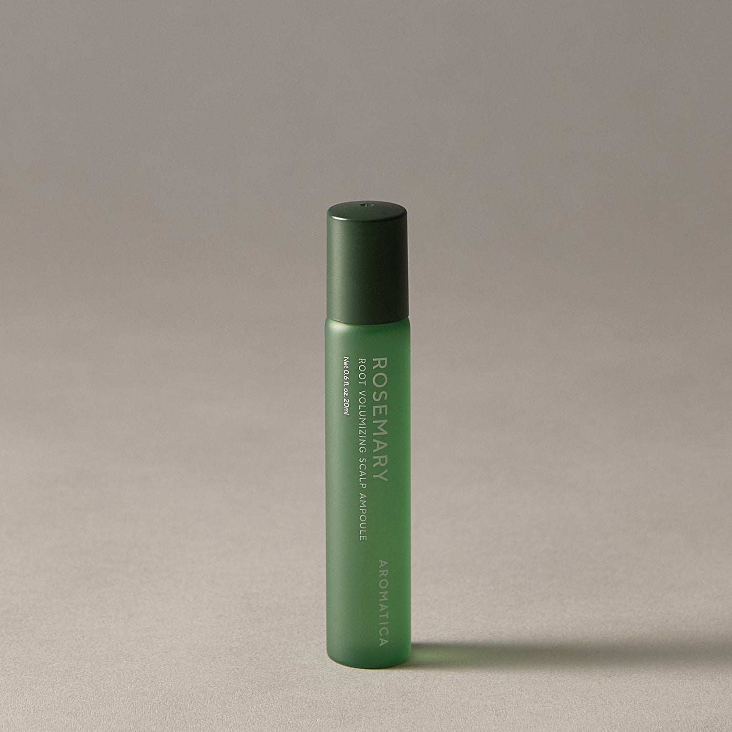 AROMATICA Rosemary Root Volumizing Scalp Ampoule 20ML in green bottle for hair volume enhancement.