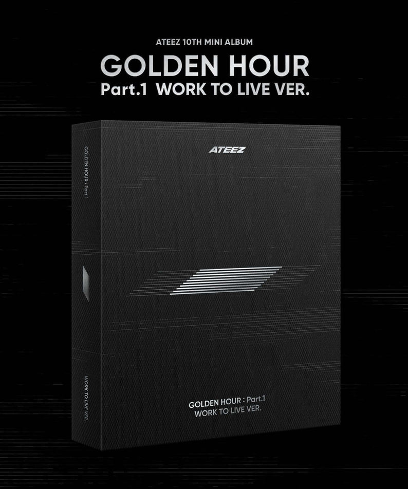 ATEEZ - 10th Album [GOLDEN HOUR : Part.1 ‘WORK TO LIVE VER.’ | Kool Seoul - Buy Kpop Albums Online
