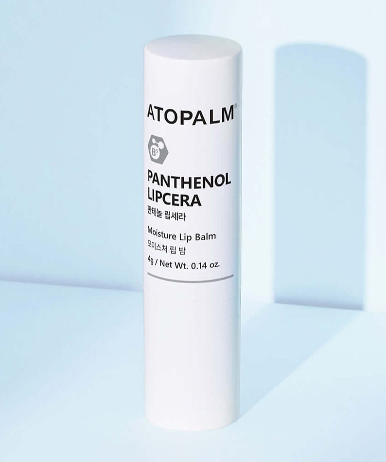 ATOPALM Panthenol Lipsera 4g moisturizing lip balm against a light background